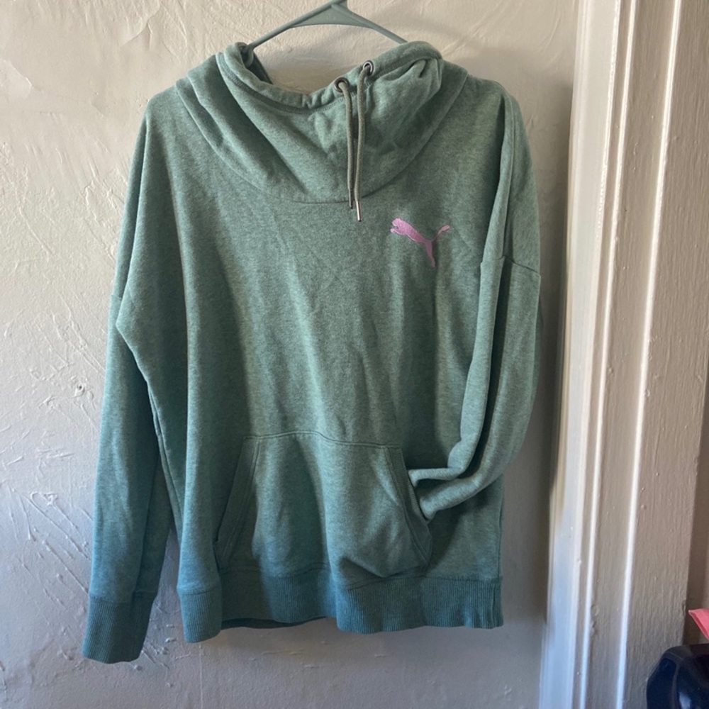 Green puma hoodie